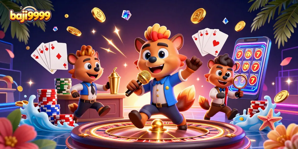 Engage with baji9999's vibrant casino world filled with humor, golden coins, and thrilling games!