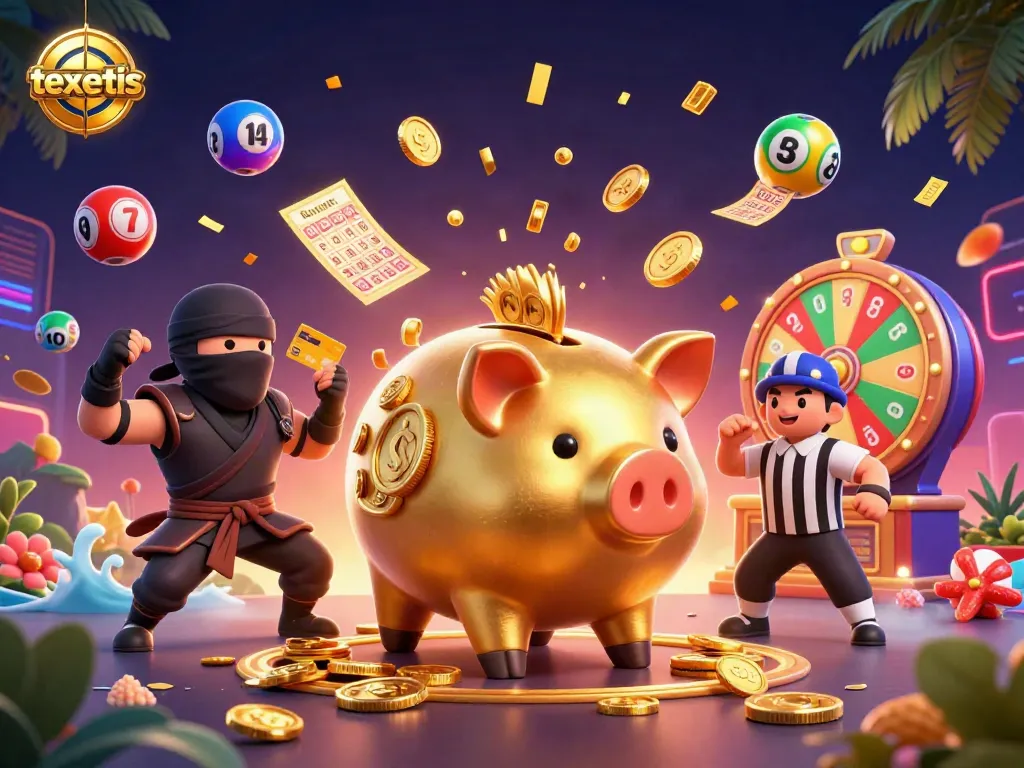 Engage with texpertis in a vibrant casino scene featuring a sumo wrestler and dynamic gambling elements.
