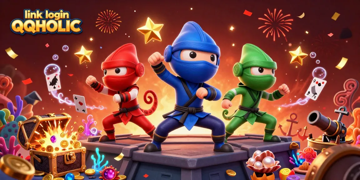 Engage with link login QQHOLIC as ninja chameleons showcase thrilling cash game action.