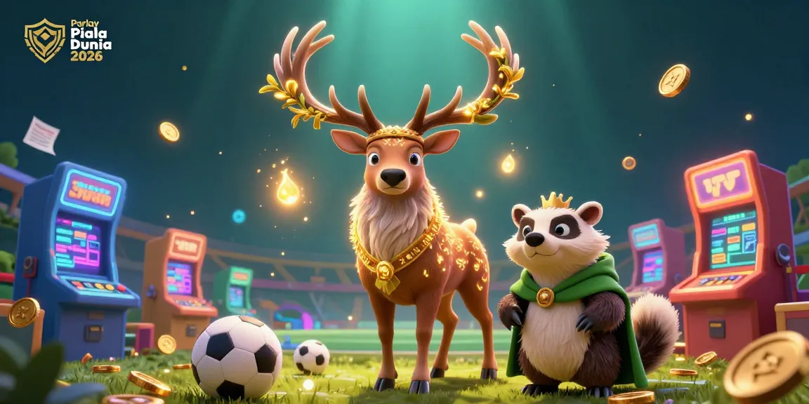 Engage with Parlay Piala Dunia 2026 through vibrant sports betting elements and fantasy characters.