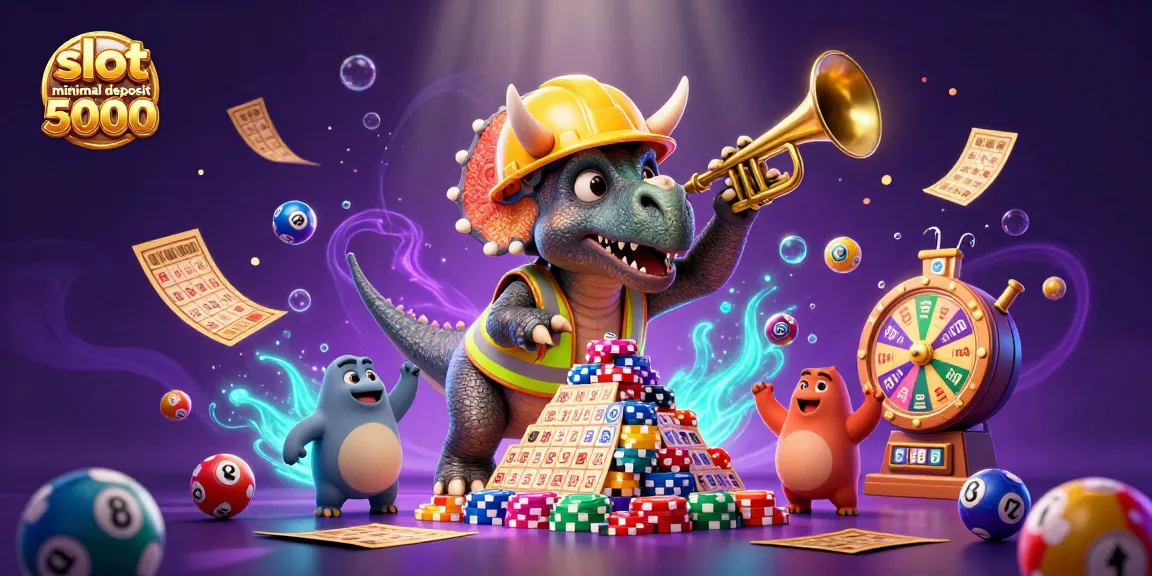 Join the excitement with slot minimal deposit 5000 as colorful characters cheer for big wins in a lavish casino scene.
