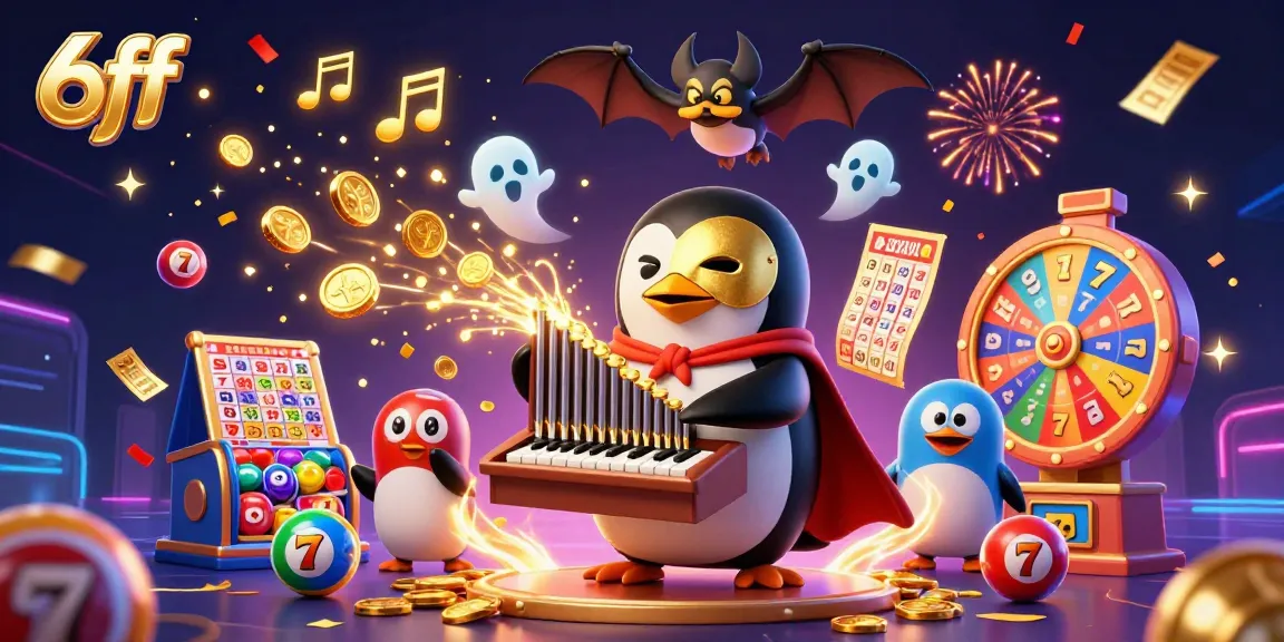 Experience thrilling wins with 6ff in this vibrant online casino scene filled with colorful games and characters.