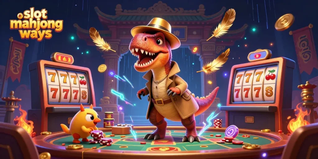 Play slot mahjong ways with vibrant characters, gold coins, and energizing game elements.