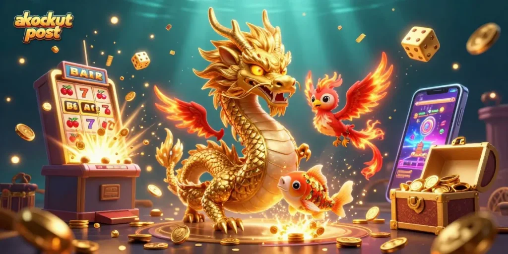Experience thrilling gameplay as a knockout post in this vibrant casino illustration with dynamic elements.